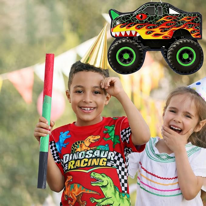 Monster Truck Party Decorations Dinosaur Monster Truck Piñata Dino