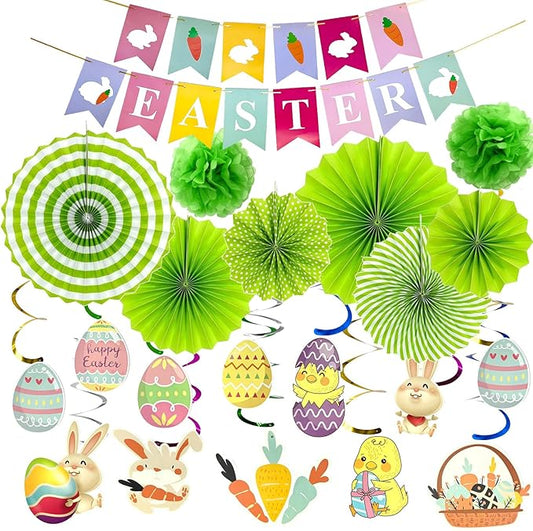 Easter Decorations Kit for Home Party Happy Easter Hanging