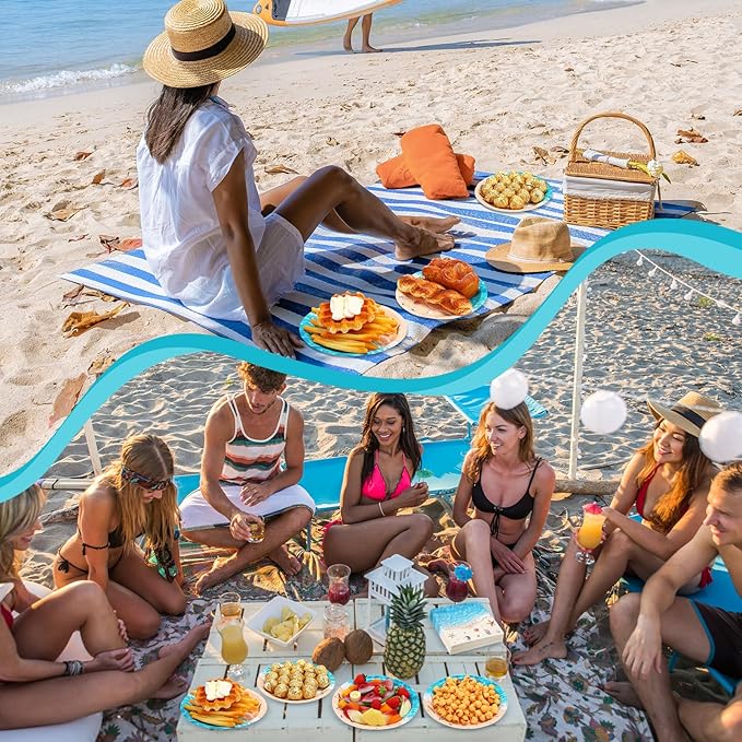 180 Pcs Beach Party Plates and Napkins 7'' and 9'' Ocean Waves Theme