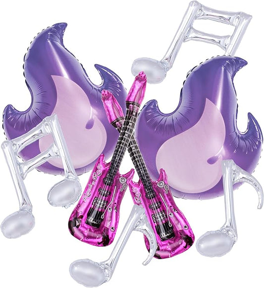 K pop Music Hunter Balloons,Purple Guitar Balloons,Purple Flame