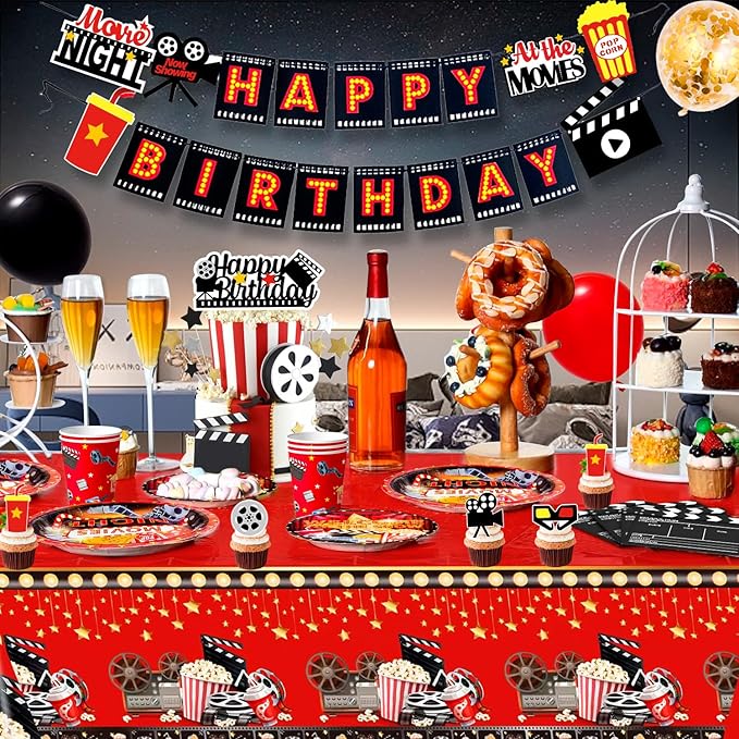 Movie Night Birthday Party Decorations 116Pcs Movie Night Party