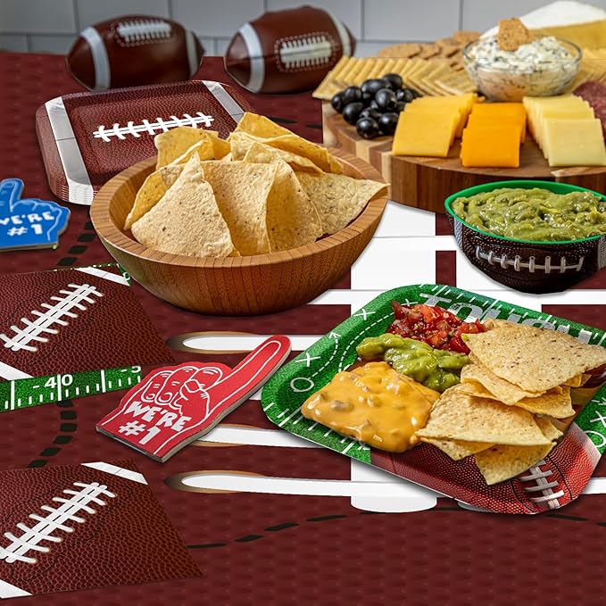 178Pcs Football Party Supplies Includes Dinner Plates Dessert Plates