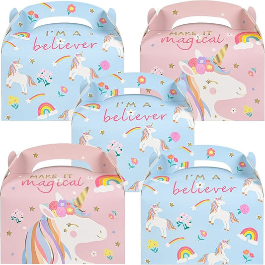 DjinnGlory 36 Pack Unicorn Party Favor Treat Boxes Small Paper Gift
