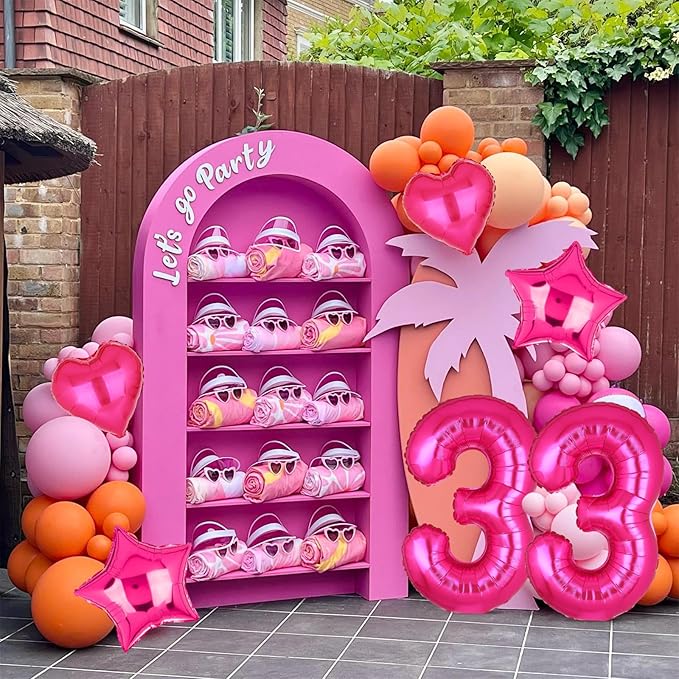 40 Inch Number Balloons Hot Pink 3 Large Number Balloon Anniversary