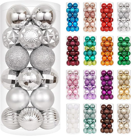 XmasExp 24ct Christmas Ball Ornaments Shatterproof Christmas #4