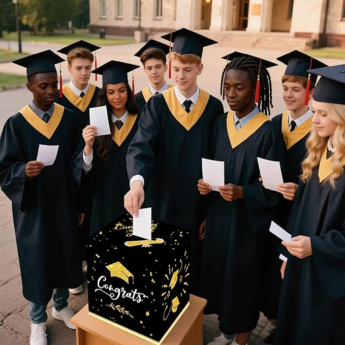 Graduation Decorations 2026 Black and Gold Party Supplies