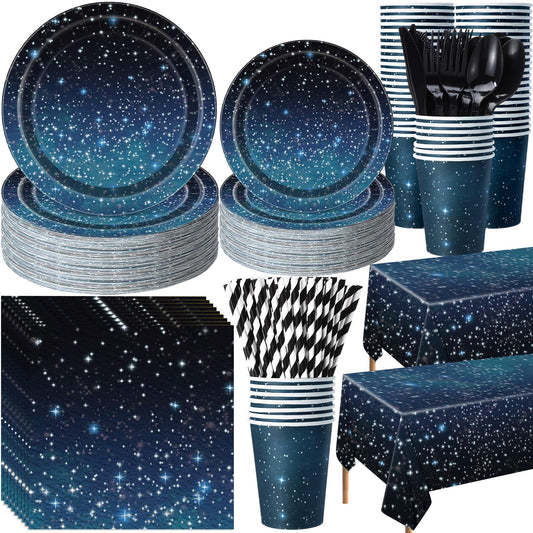 Funnymoom 452 Pcs Galaxy Party Decorations for 50, Starry Night Theme