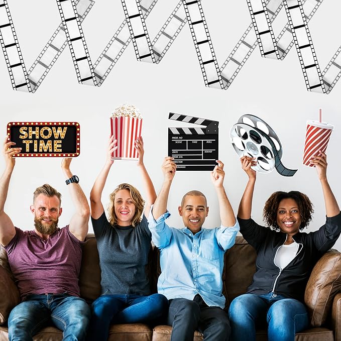 12 Pcs Movie Night Party Decorations Set Includes 11 Pcs Red Carpet