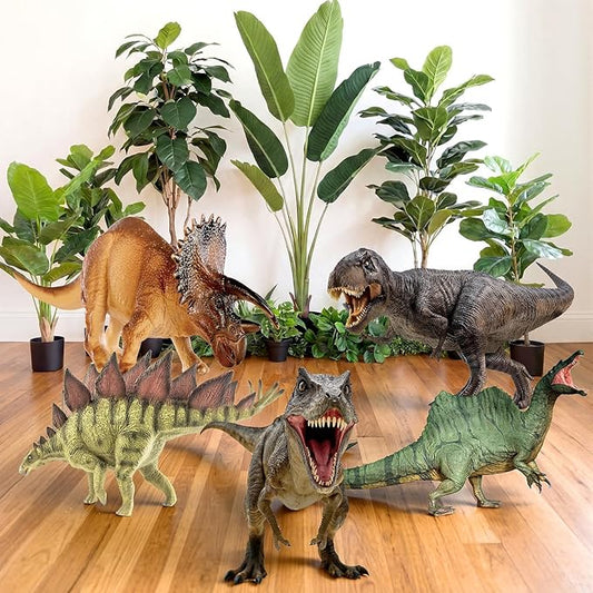 5 Pcs Large Dinosaur Cardboard Cutouts 16.5 to 26.4 Inch Dinosaur