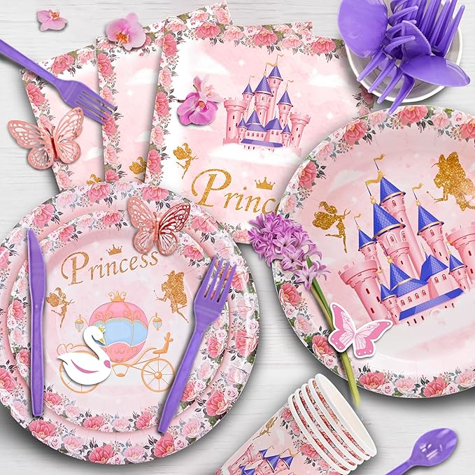 Party Spot! 208 PCS Princess Birthday Party Decorations For Girl 12