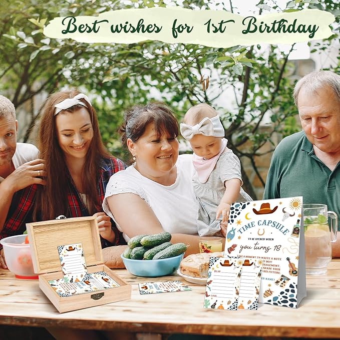 Cowboy Memory Time Capsule Kit Baby 1st Birthday Memory Time Capsule