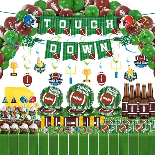 168 Pcs Football Party Decorations 2026 Football Party Supplies