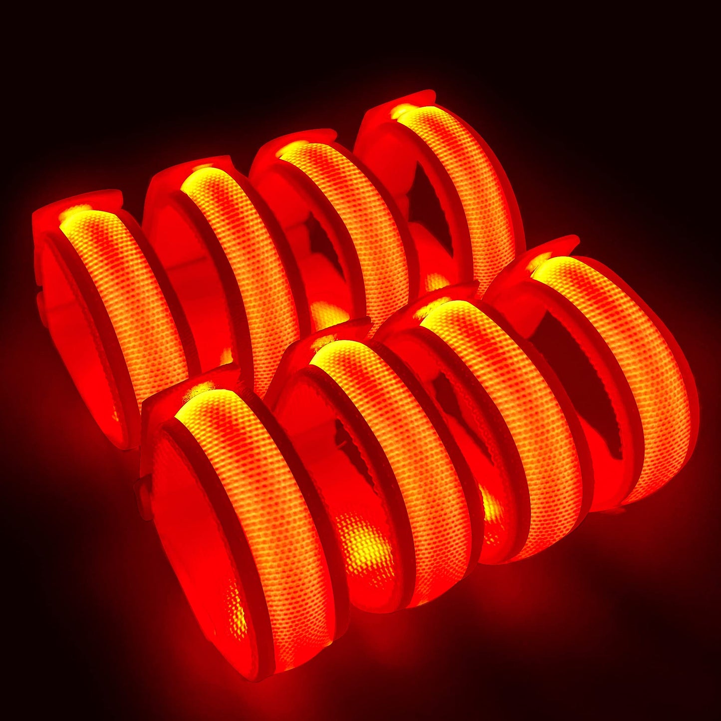 KIRALUMI 8 PCS LED Glow Bracelets, Light Up Wristbands - Glow in The