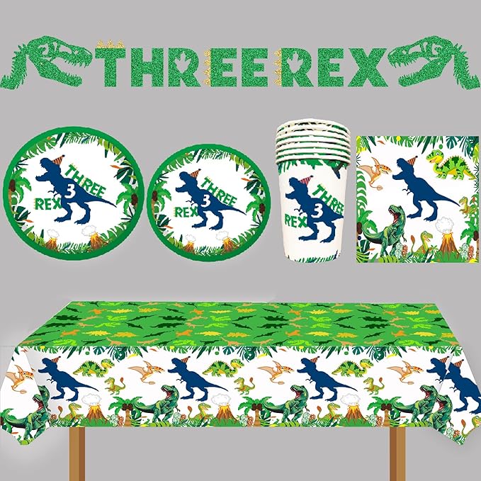 Dinosaur Birthday Party Supplies 3 Year Old Boy Three Dino Rex