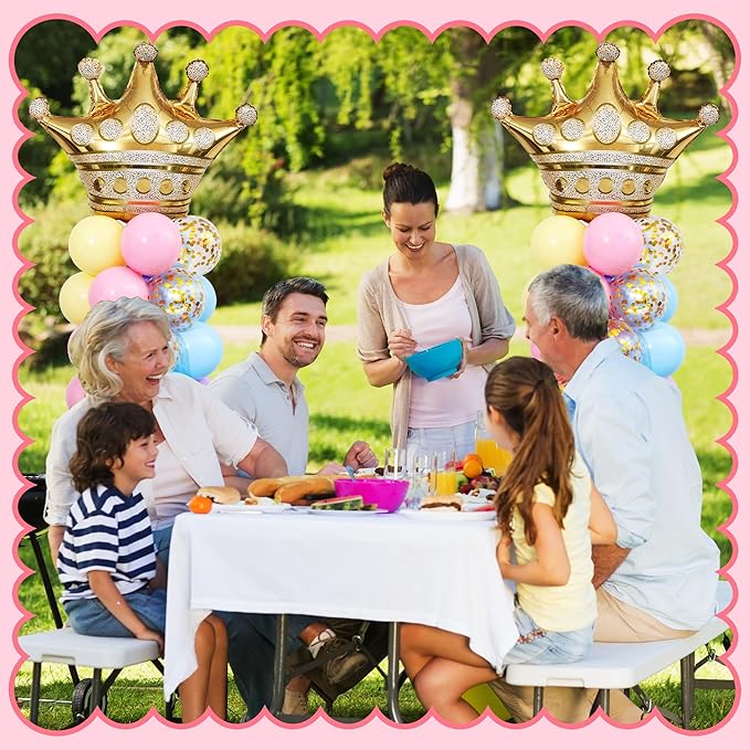 Pastel Princess Party Balloon Column Stand Arch Kit Set of 2
