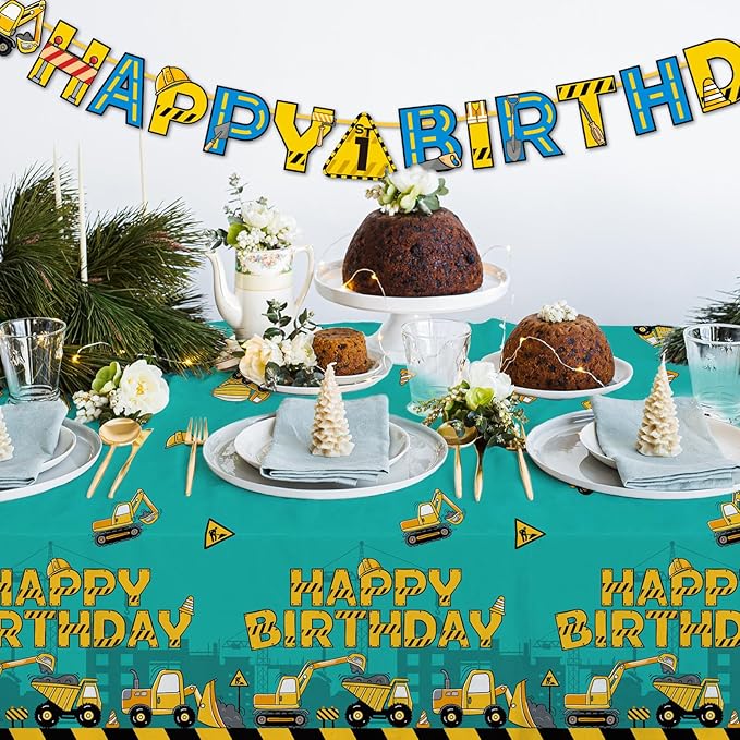 Construction Birthday Party Supplies Kit Disposable Paper Plates