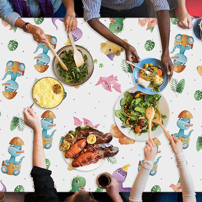 Dinosaur 1st Birthday Party Tablecloths 3Pcs One A Saurus Party