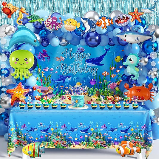 Under the Sea Party Decorations 98Pcs Ocean Theme Birthday Party