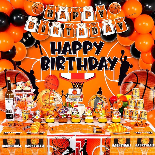 173 PCS Basketball Party Decorations Basketball Birthday Decorations