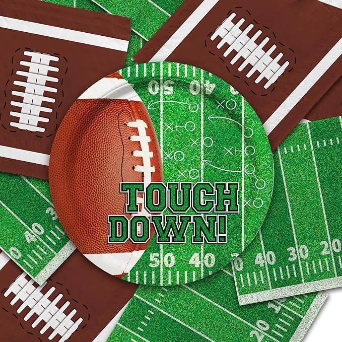 Football Party Supplies Kit Serve 50 Includes Touchdown Dinner