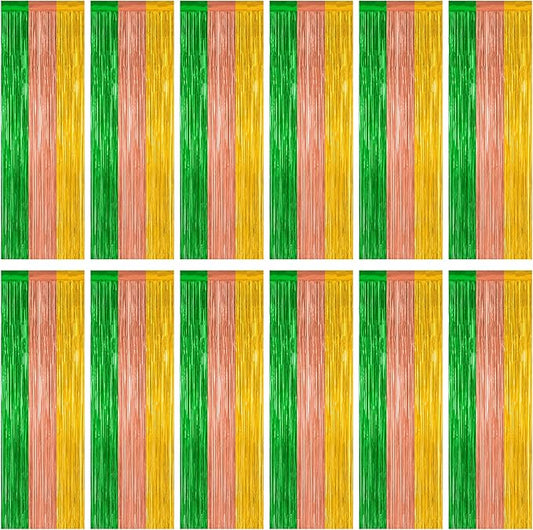 12 Pack Hawaiian Party Decorations, 3.28 FT x 7.05 FT Luau Party