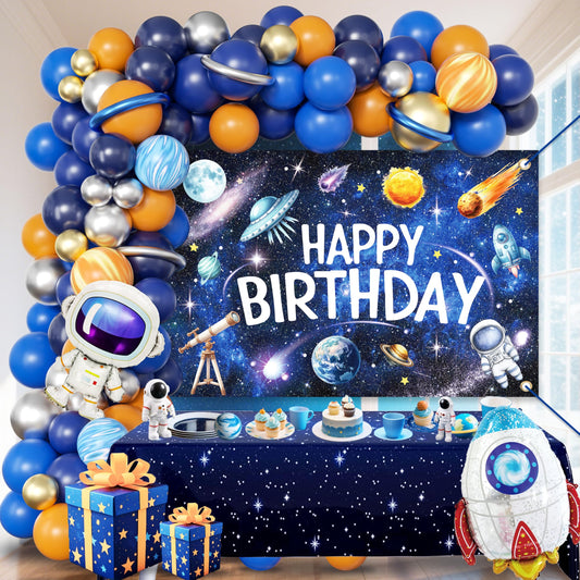 Outer Space Birthday Decorations for Boys,Party Decor Supplies Boy