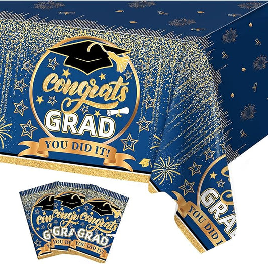 3 Pcs Graduation Tablecloth for Graduation Decorations 2026 Plastic