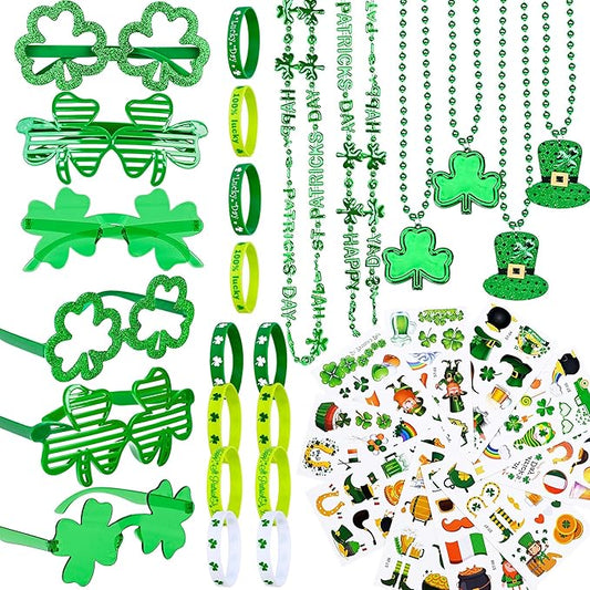 124Pcs St Patrick's Day Accessories Party Favor Set St Patricks Day