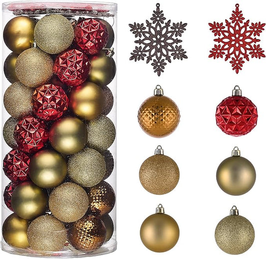 Valery Madelyn Christmas Tree Decorations Ornament Set, 50ct 2 Inches