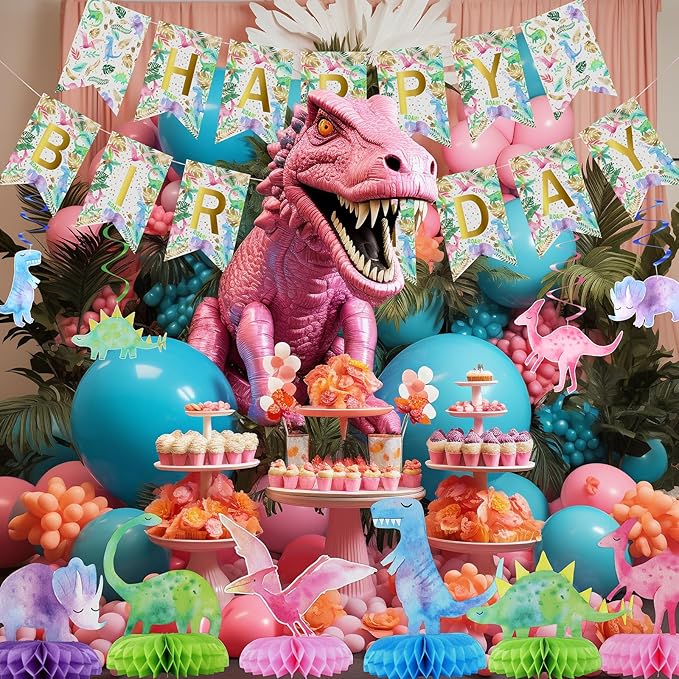 Dinosaur Baby Shower Centerpieces 12 PCS Dino Party Honeycomb