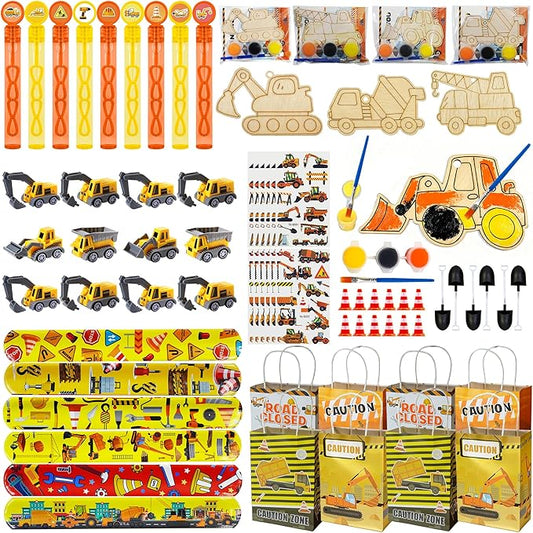 132pcs Construction Party Favors Birthday Party Decorations Supplies