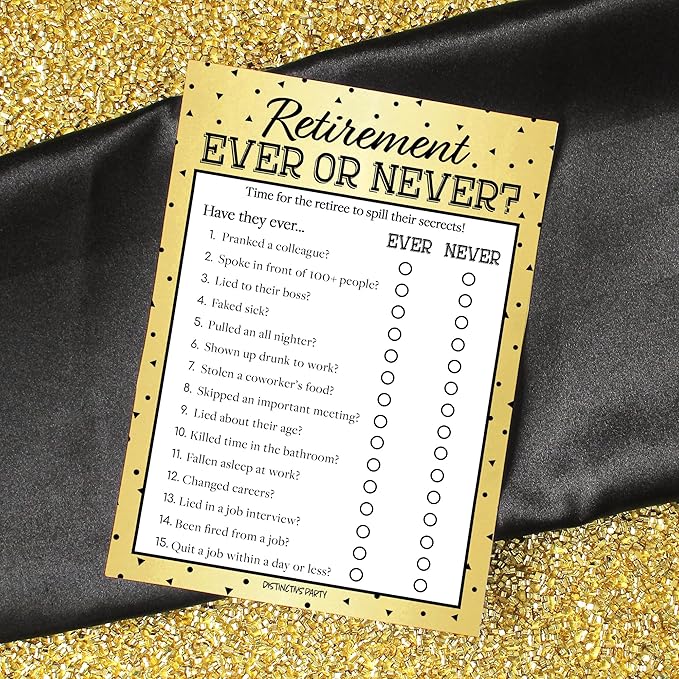 DISTINCTIVS Retirement Party Games - Icon Match, Candy Match, Ever or