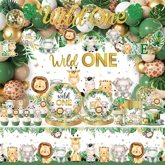 Wild Birthday Decorations Safari Birthday Decorations 277Pcs Wild