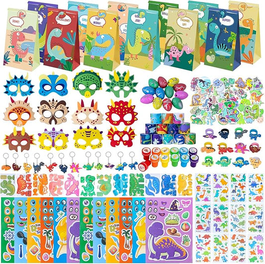 12 Pack Dinosaur Party Favors Gift Bags Dinosaur Birthday Party