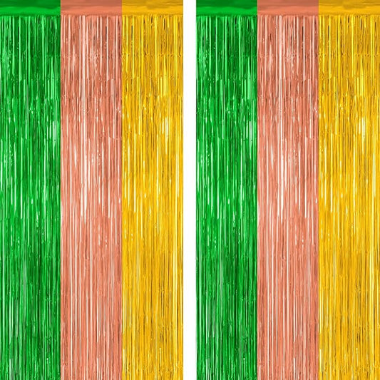 2 Pack Luau Decorations, 3.28 FT x 7.05 FT Summer Party Streamer,