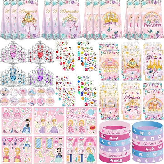Princess Party Favors Including 12 Gift Bag 12 Stickers 12 Silicone