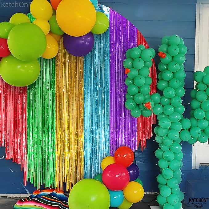 XtraLarge Rainbow Streamers - 3.2 x 8. Ft, 2 Pcs