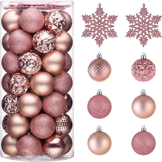 Valery Madelyn Christmas Tree Decorations Ornament Set, 50ct 2 Inches