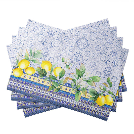 Maison d' Hermine Placemats Set of 4 100% Cotton Washable Cloth Place