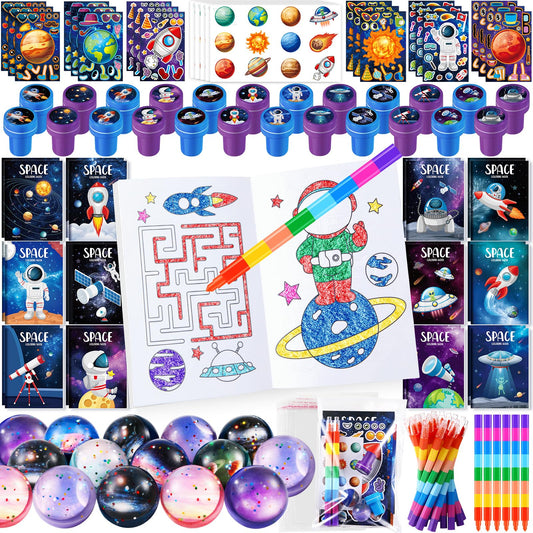 BenLouis 168Pcs Outer Space Themed Party Favors Space Alien Coloring