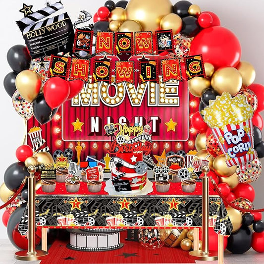 Movie Night Party Decorations 84 Pcs Movie Night Party Supplies