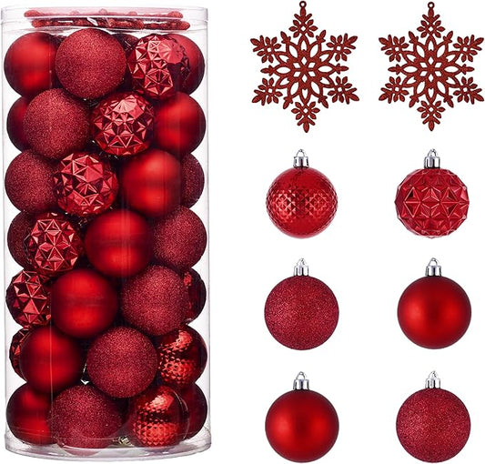 Valery Madelyn Christmas Tree Decorations Ornament Set, 50ct 2 Inches