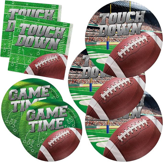 Football Party Supplies Kit Serve 50 Includes Dinner Plates Dessert