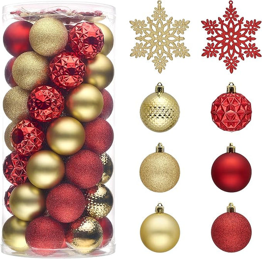 Madelyn Christmas Tree Decorations Ornament Set, 50ct 2 Inches