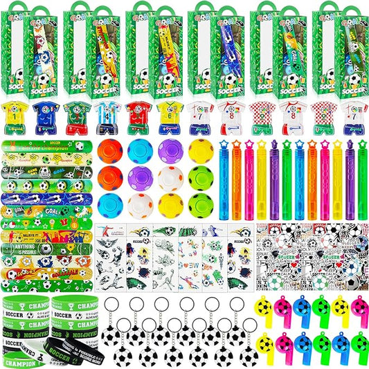 158Pcs Soccer Party Favors 12 Guests Set Soccer Goodie Bag Stuffers