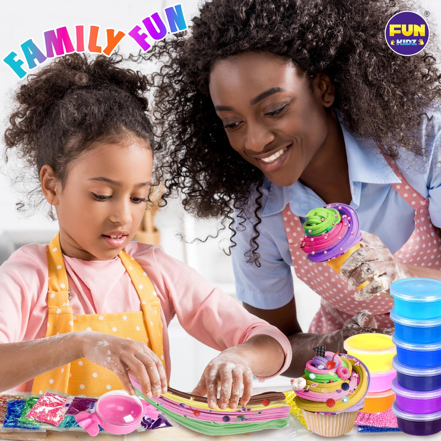 33 Cups Jumbo Slime Kit for Kids, FunKidz Premade Ultimate Slime Pack