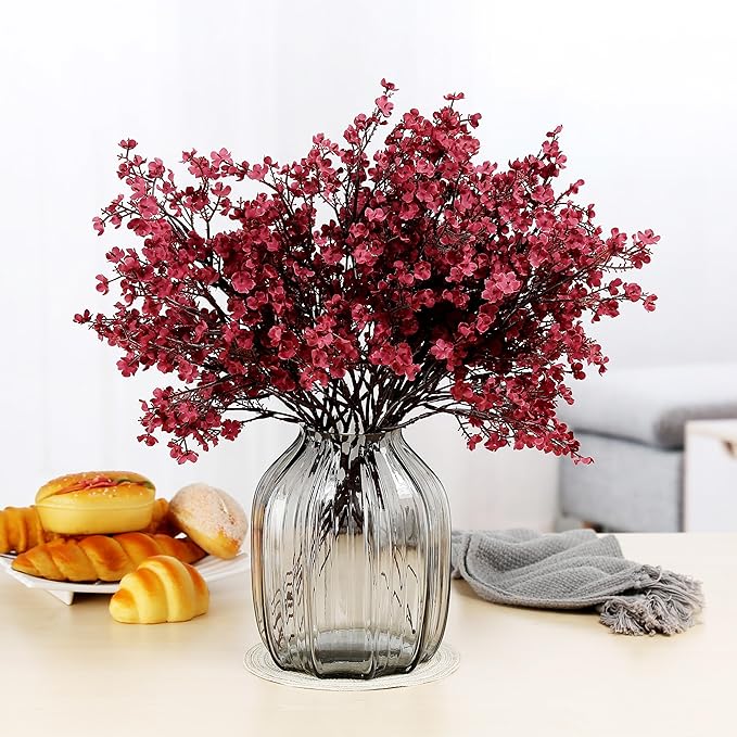 20pcs Babys Breath Artificial Flowers Gypsophila Bouquet Bulk Fake Spr