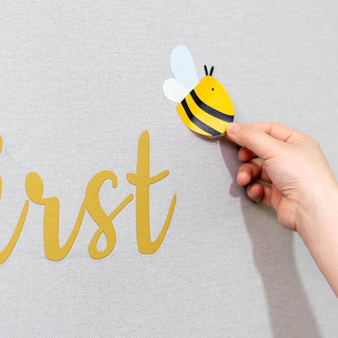 First Bee Day Decal Bee Themed First Birthday Party Decoration