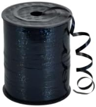 BEISHIDA 500 Yards Black Ribbon Crimped Curling Shiny Metallic