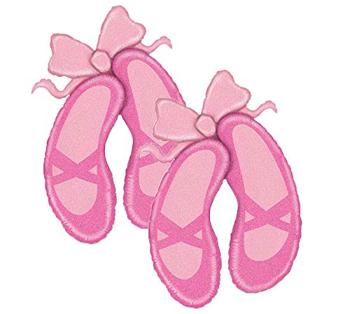 Artisan Owl Set of 2 Pink Glitter Ballet Slippers 40" Foil Party